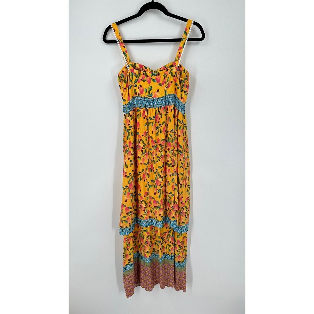 Farm Rio for Anthropologie Anjou Maxi Dress Size 2‎ Tiered Padded Cup READ - Picture 9 of 16